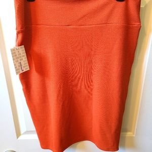 Lularoe Burnt Orange Cassie Skirt Size Large NWT
